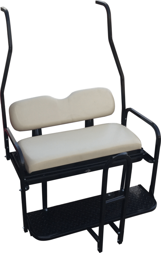 BNDL-SFDS09-SC0021 – NOMAD Rear Flip Seat – Club Car DS – New Style (2000.5-2013) / Buff Cushion Set