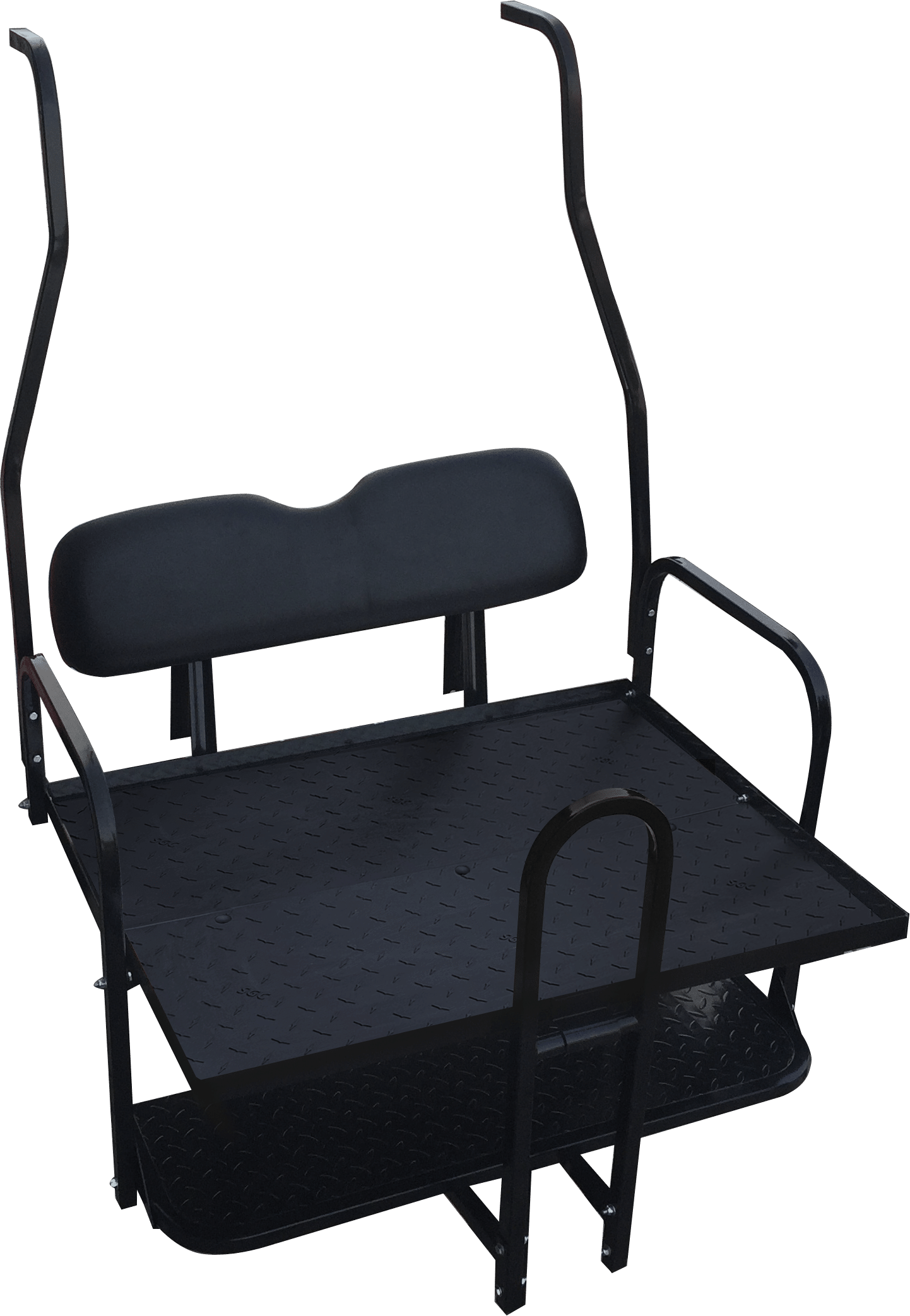 BNDL-SFDS09-SC0022 – NOMAD Rear Flip Seat – Club Car DS New Style (2000.5-2013) / Black Cushion Set