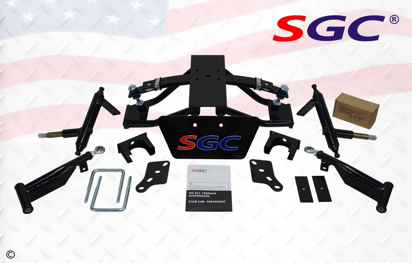 LKPR04 – SGC Lift Kit – 4” Heavy Duty Double A-Arm Suspension for Club Car Precedent / Tempo (2004-up)