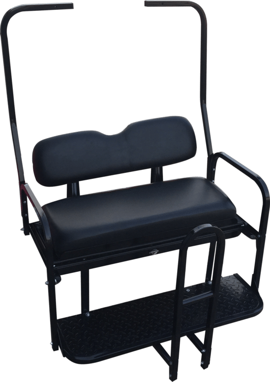 BNDL-SFDS08-SC0022 – NOMAD Rear Flip Seat – Club Car DS (1982-2000.5) / Black Cushion Set