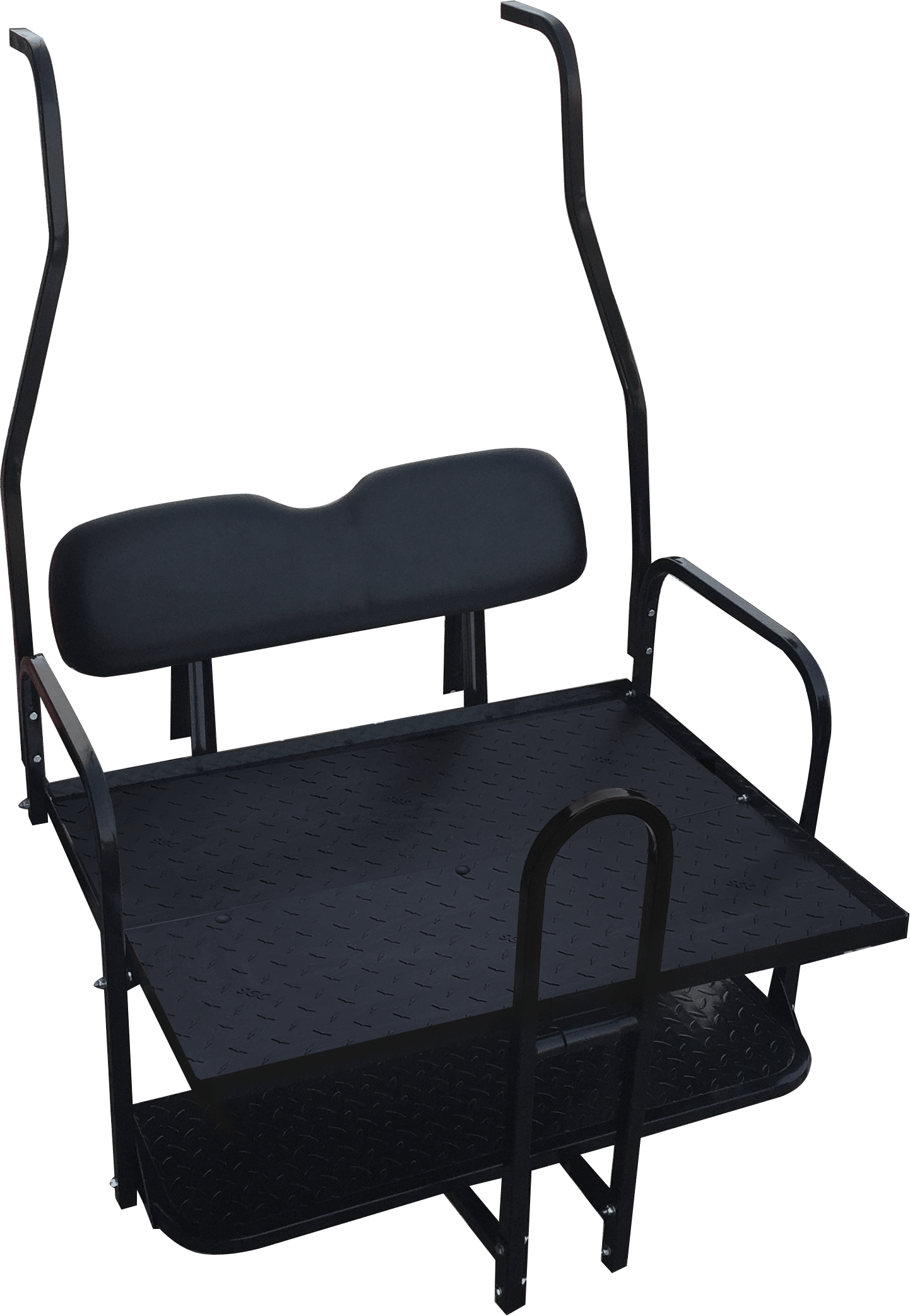 SFDS09 – NOMAD Rear Flip Seat Frame (only) for Club Car DS (new style roof supports included in box) (2000.5-2013)