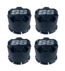 BNDL-TR1402-WH1414-LN0002-CC0002 – SGC 14″ Vampire Glossy Black Wheel – Aluminum Alloy / STEELENG 20″x8.5″-14″ STINGER AT Tire DOT Approved - Set of 4