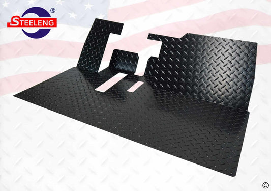 FCYM04 – SGC Black Powder Coat Aluminum Diamond Plate Floor Mat for Yamaha G29 (Drive)