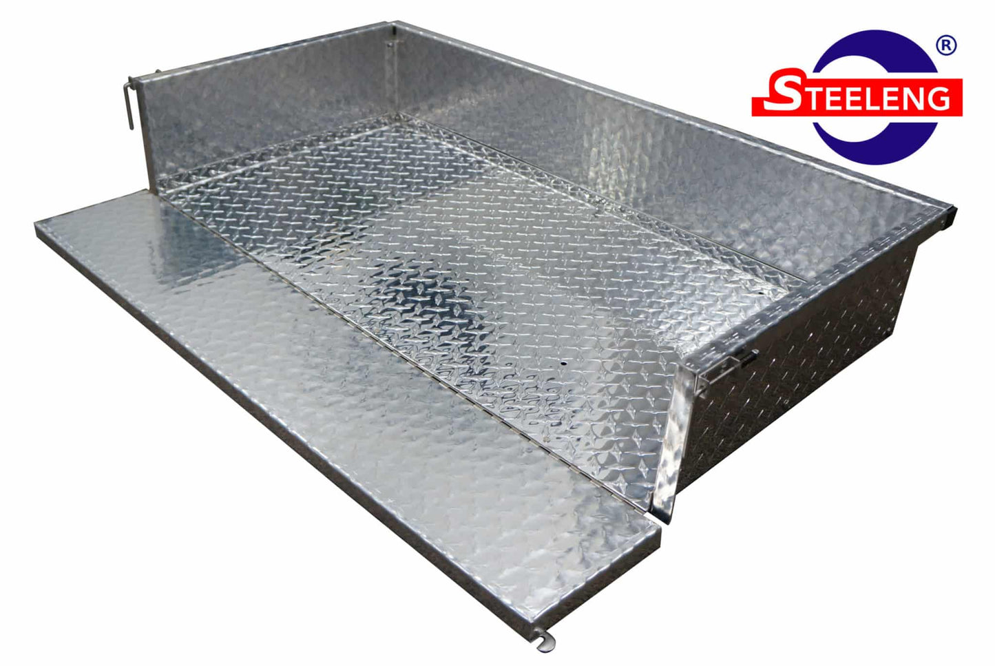 UBPR01 – SGC Utility Box (Open Cargo) Aluminum Diamond Plate for Club Car Precedent