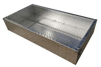 UBYM01 – SGC Utility Box (Open Cargo) Aluminum Diamond Plate for Yamaha G29 (Drive)