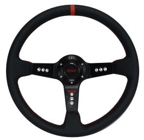 WA0002 – SGC SW2 Steering Wheel – Negative offset – Black with Red Stripe