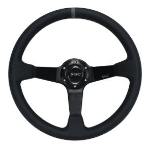 WA0003 – SGC SW2 Steering Wheel – Negative Offset – Black with Gray Stripe