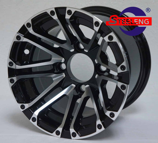 WH1006 – SGC 10″ Lancer Machined/Black Wheel – Aluminum Alloy