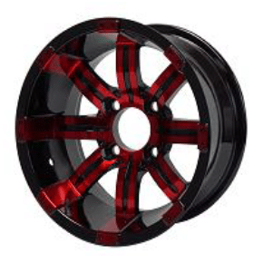 WH1018 – SGC 10″ Tempest Red/Black Wheel – Aluminum Alloy