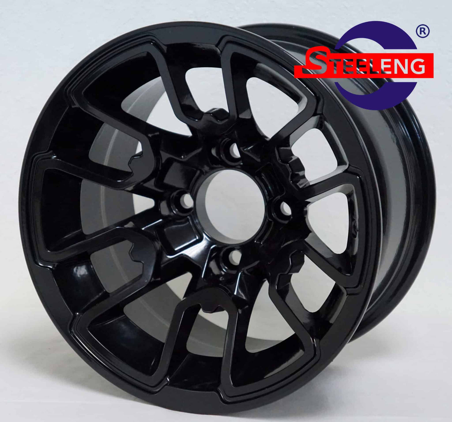 WH1214 – SGC 12″ Lizard Glossy Black Wheel – Aluminum Alloy