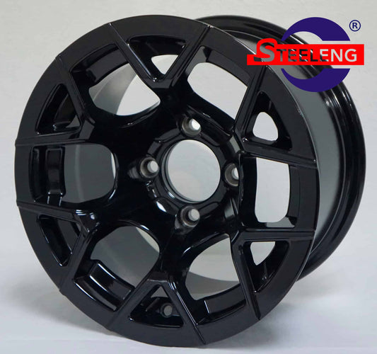 WH1227 – SGC 12″ Rally Glossy Black Wheel – Aluminum Alloy