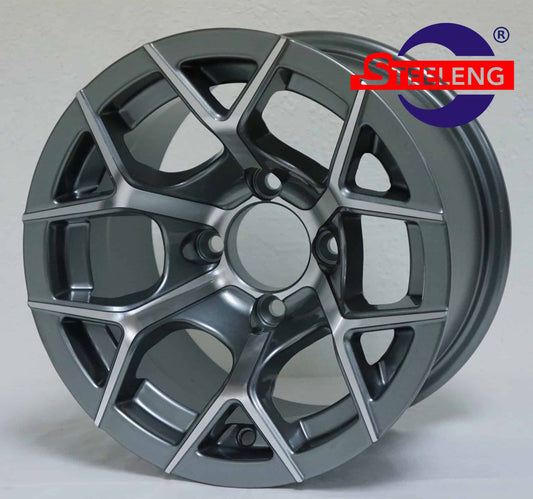 WH1229 – SGC 12″ Rally Machined/Gunmetal Wheel – Aluminum Alloy