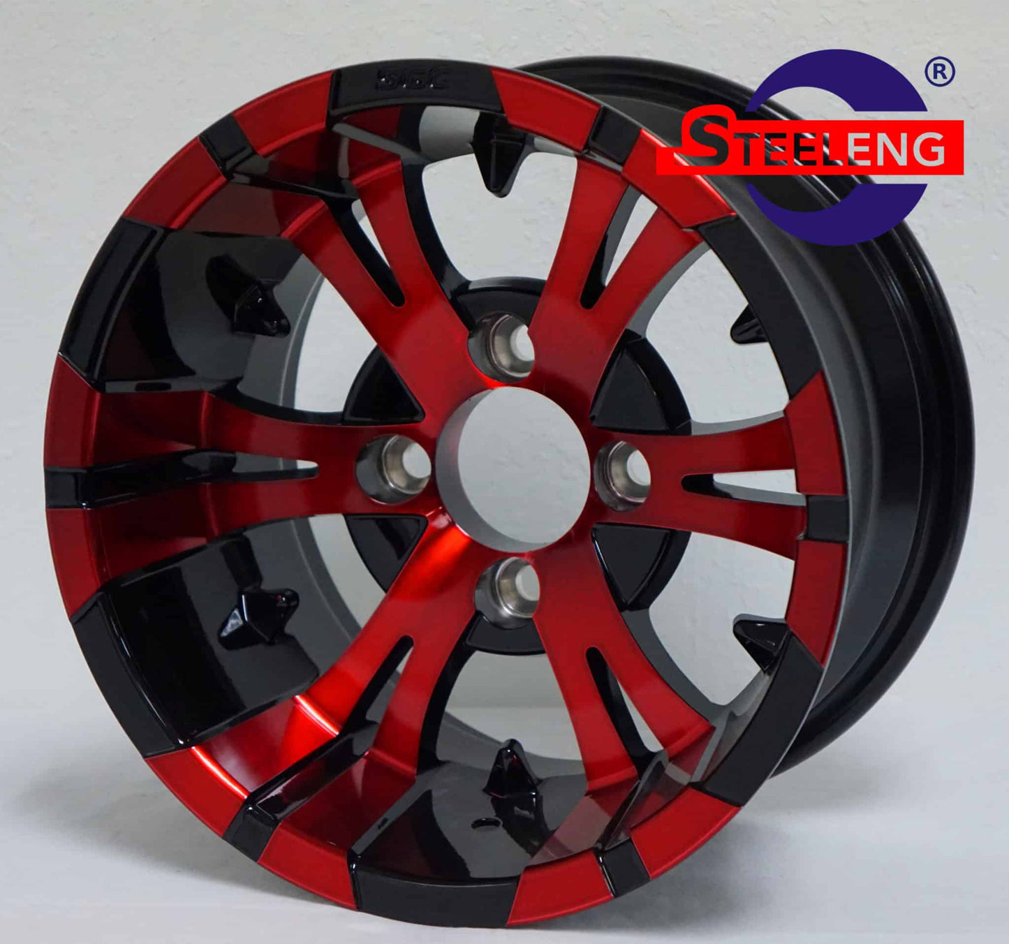 WH1248 – SGC 12″ Vampire Red/Black Wheel – Aluminum Alloy