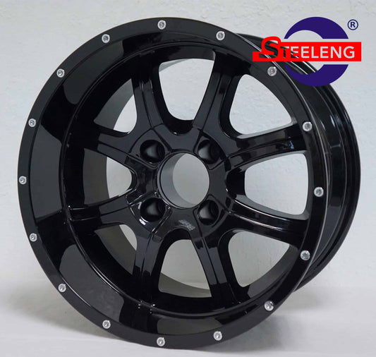 WH1403 – SGC 14″ x 7″ Night Stalker Glossy Black Wheel – Aluminum Alloy