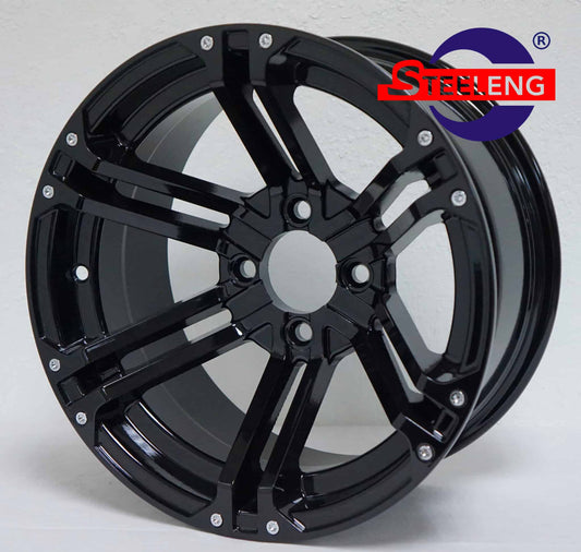 WH1410 – SGC 14″ x 7″ Terminator Glossy Black Wheel – Aluminum Alloy