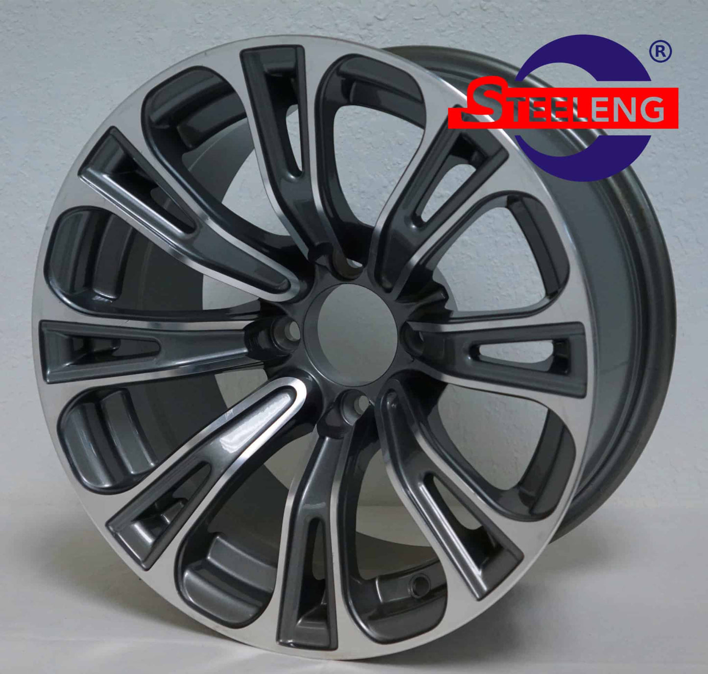 WH1417 – SGC 14″ x 7″ Vector Machined/Gunmetal Wheel – Aluminum Alloy