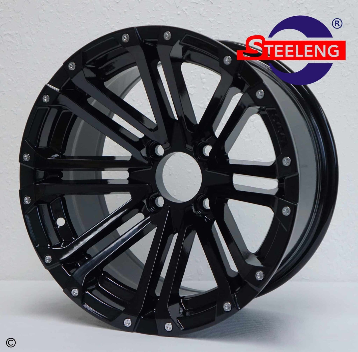 WH1425 – SGC 14″ x 7″ Lancer Glossy Black Wheel – Aluminum Alloy