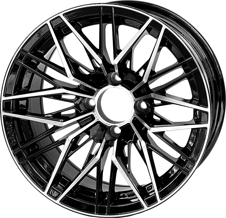 WH1435 – SGC 14″ Hornet Machined Black Wheel – Aluminum Alloy