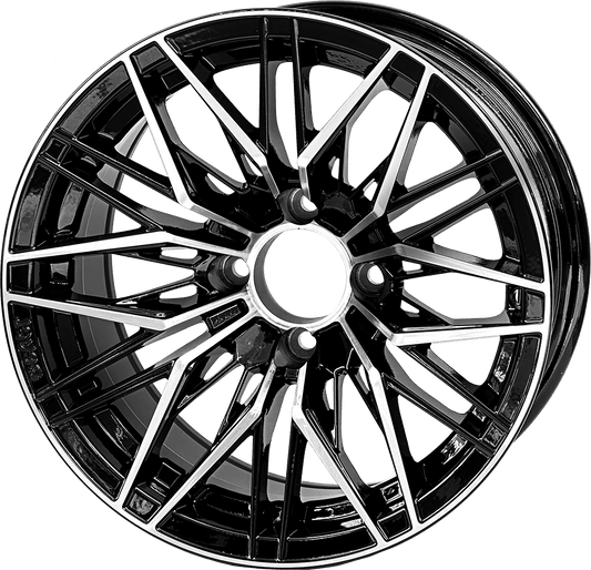 WH1435 – SGC 14″ Hornet Machined Black Wheel – Aluminum Alloy